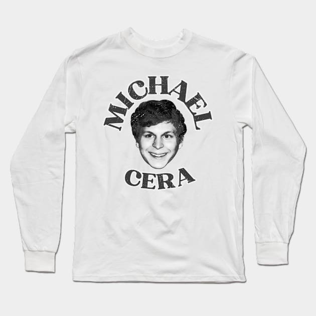 michael cera funny face Long Sleeve T-Shirt by vegard pattern gallery